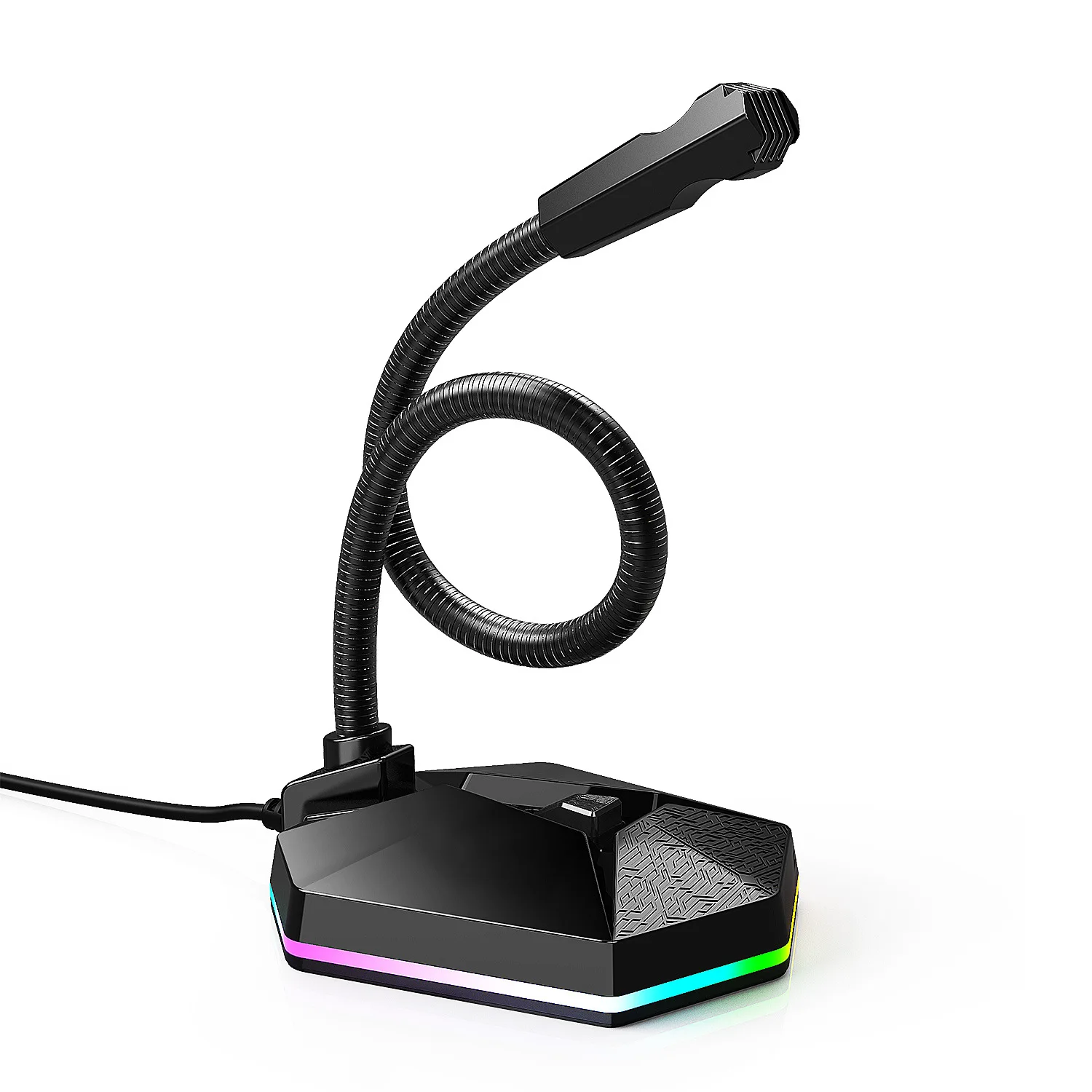 USB port RGB LIGHT gaming microphone with metal base