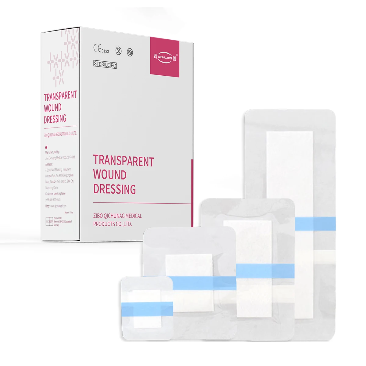 Medical Disposable Transparent Wound Dressing Waterproof Island Dressing for Wound Care