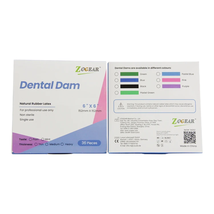 TA052 ZOGEAR Latex Dental Rubber Dam Sheet