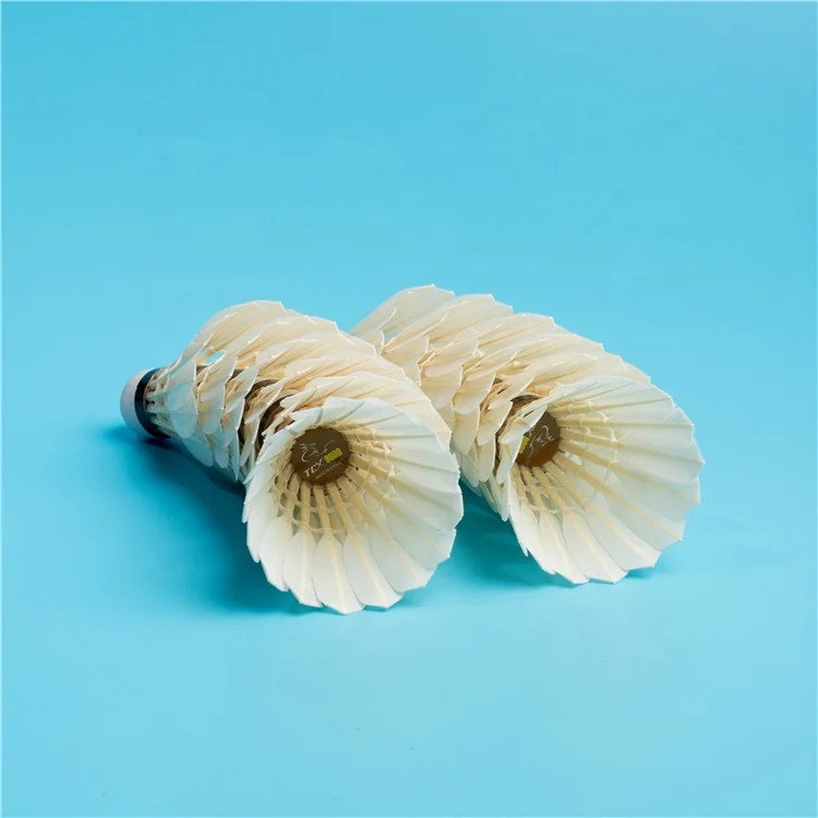 TCX9000 yellow Model goose feather shuttlecock with 3layer cork for professional players