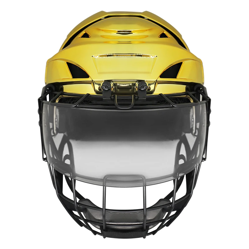 Senior Ice Hockey Full Face Protection Gear 3D Printed Liner And A3 Steel cage Combo Ice Hockey Helmet Player Helmet