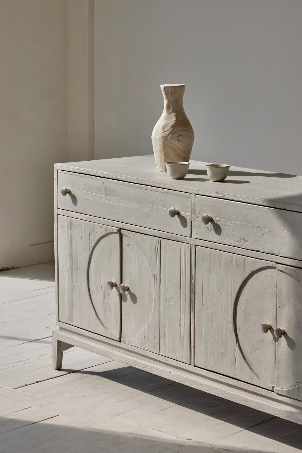 Elegant furniture wabi sabi cabinet French vintage recycled pine sideboards living room furniture interior decorative sideboard