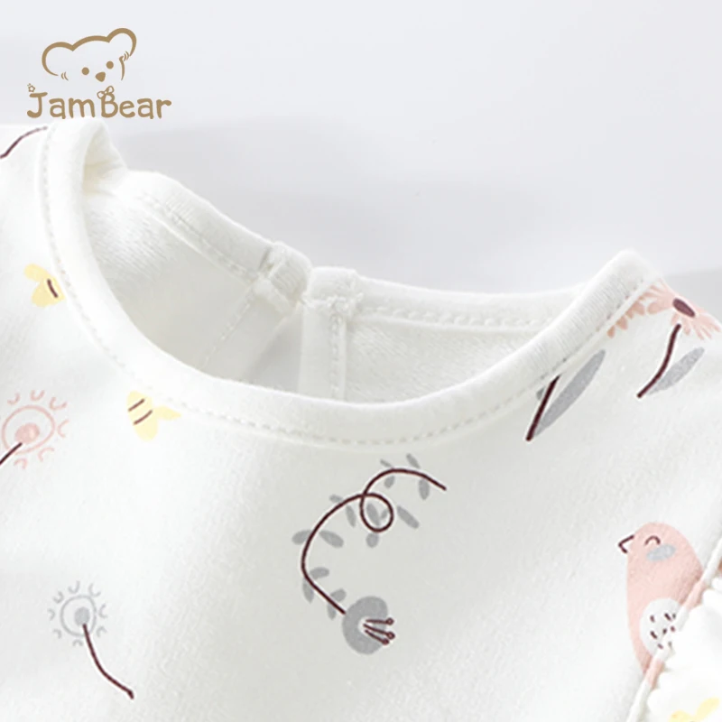  2021 модные платья для маленьких девочек JamBear из органического хлопка детская