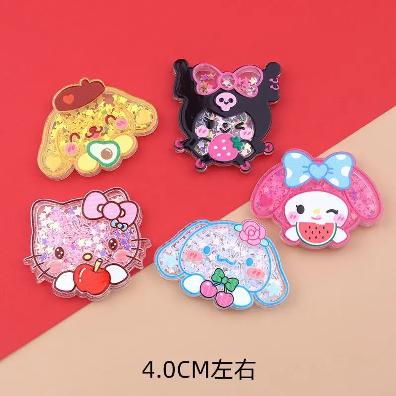 Оптовая продажа акриловые амулеты Sanrio 4 см мелодия куроми с вишневым яблоком
