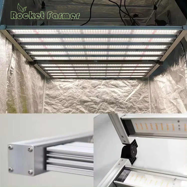 Commercial Yield Mega Eco Enfold 12 Strips Dimmable Grow Lamp Full Spectrum LM301 Bar 1200w LED Grow Light for Indoor Plants