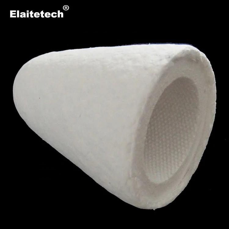 Alumina Silica Ceramic Fiber Vacuum Forming Special Shapes Stopper & Tap Out Cone