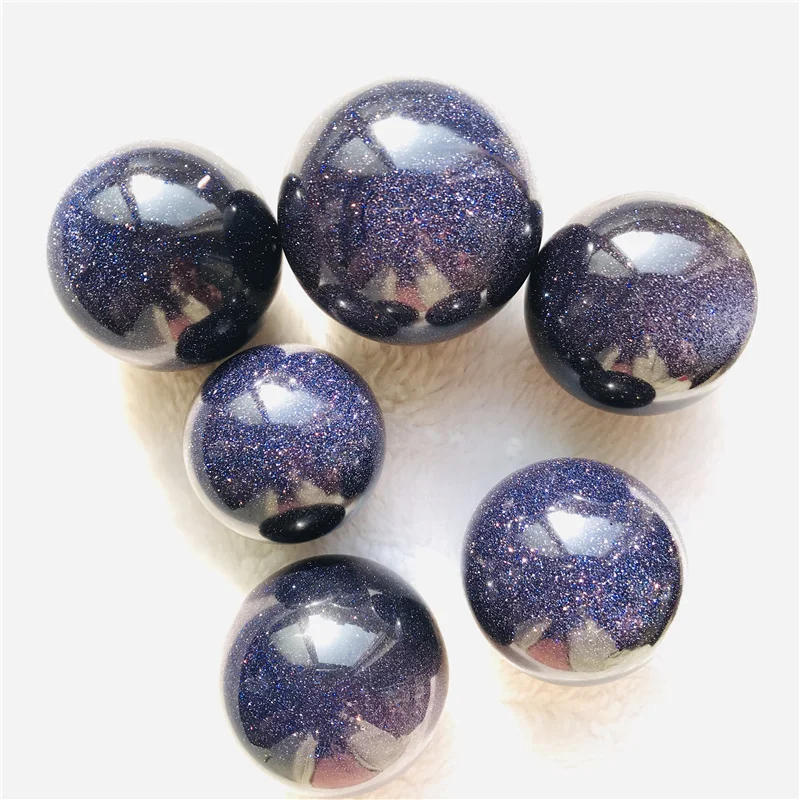 Wholesale  high quality crystal sphere gold blue sandstone balls  for home decoration