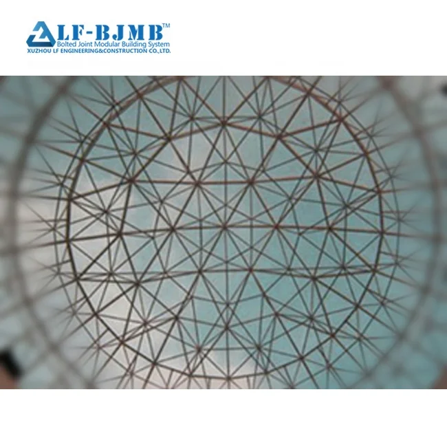 China Steel Fabrication Fiberglass Space Frame Dome Building