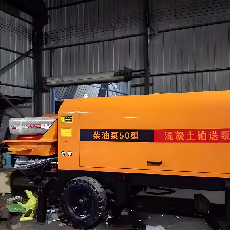 China New Stationary Pumps In Concrete Mixer Truck Concrete Slury Pumps Mini Diesel Concrete Pumps For Sale