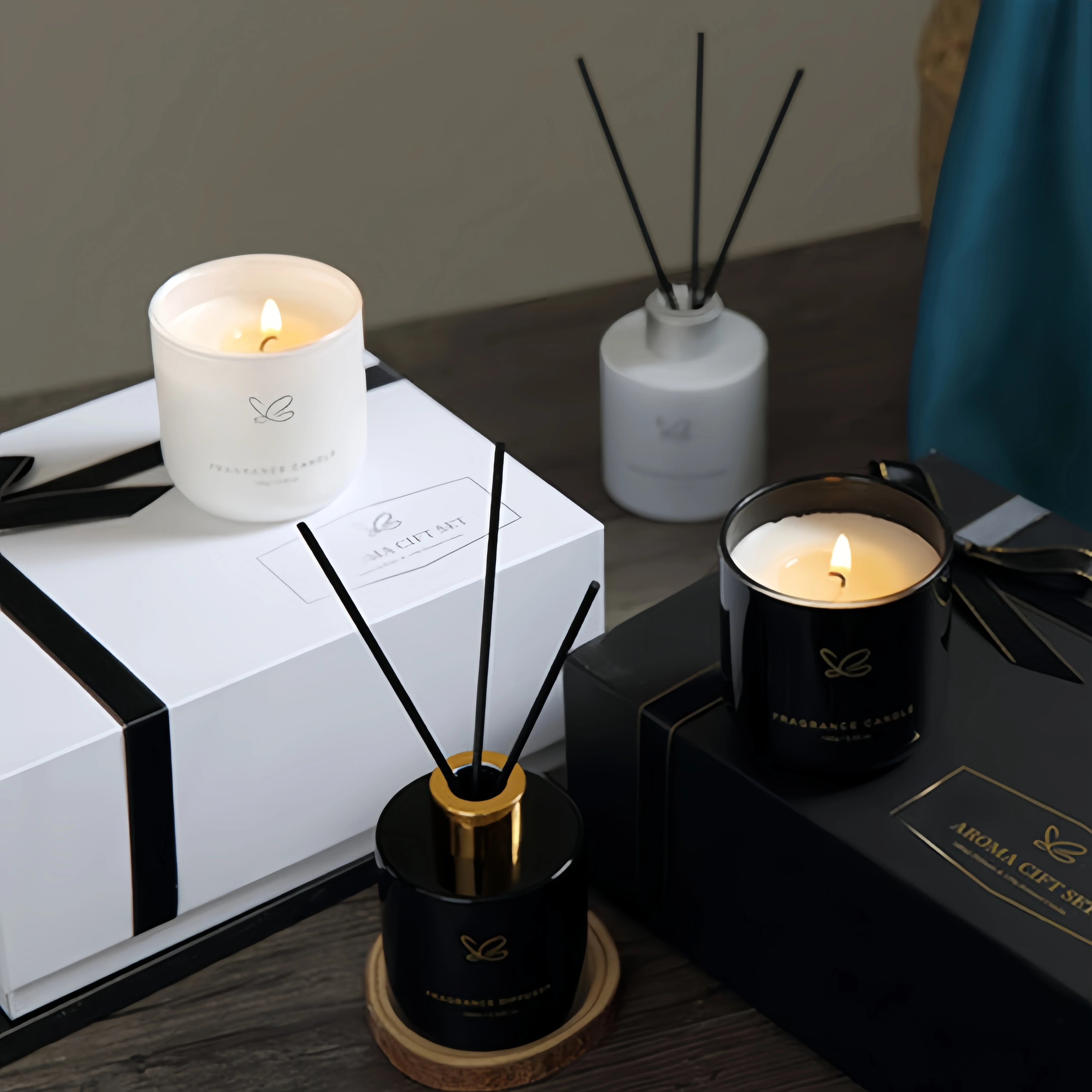 High Quality Weddings Parties Sticks Home Fragrance Luxury Diffuser Scented Candle Set