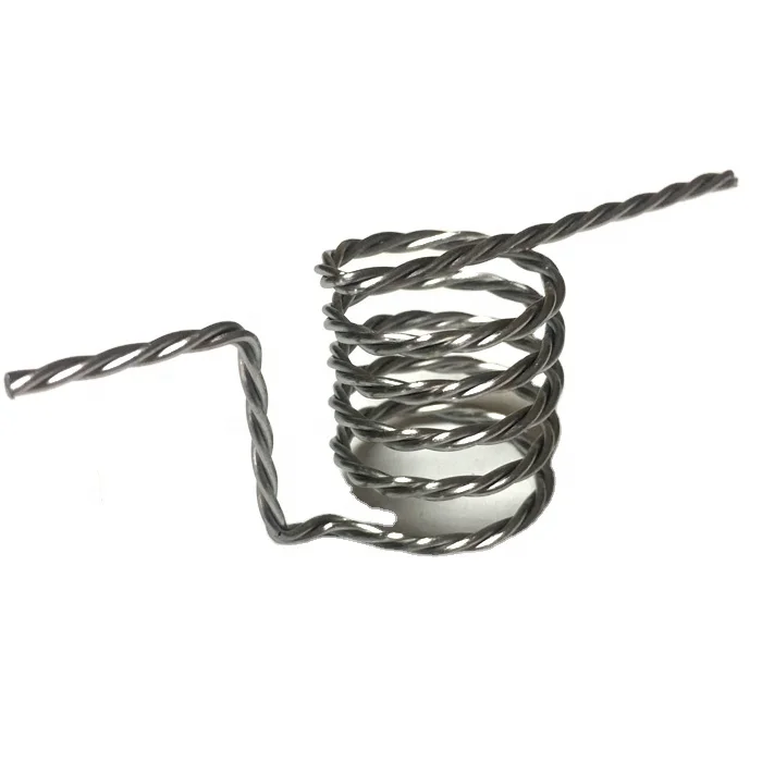 Pure tungsten twisted wire heater for vacuum metallizing machine