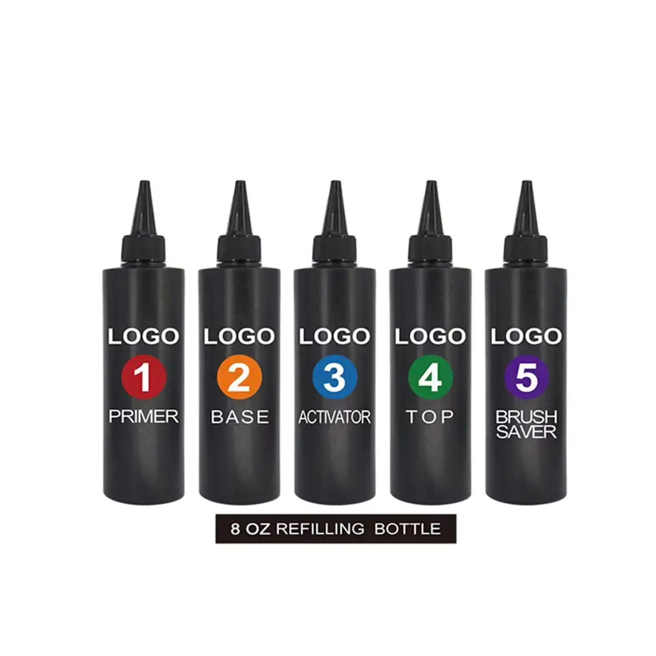 Hot Sale Kudan 1kg Packing UV Gel Base And Top Coat Nail Polish Long Lasting Gel Glue System For Salon