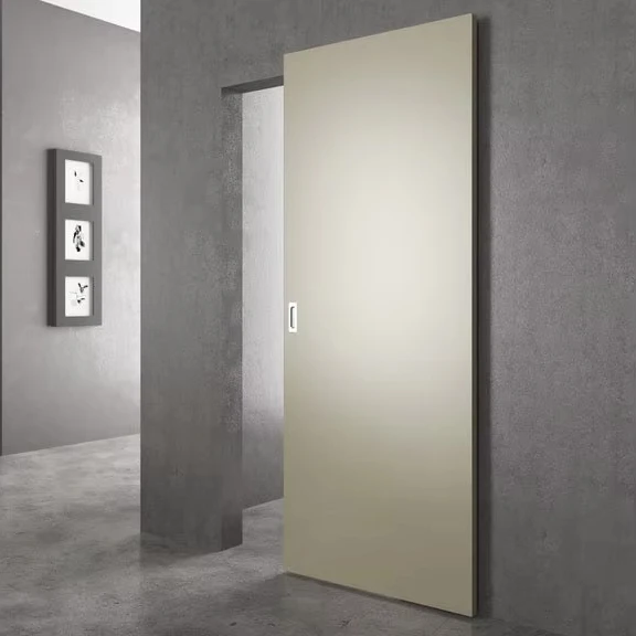Hotel Home Simple Design Magic Sliding Barn Door With Hidden Track System Wall Mount Invisible Sliding Door