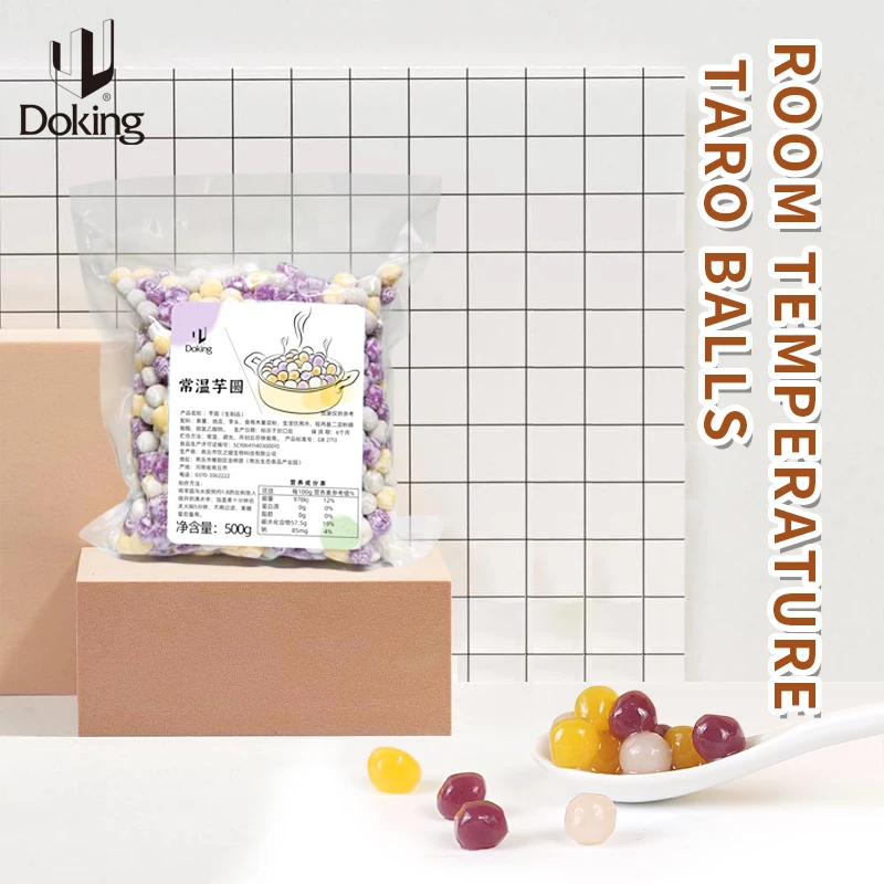 Doking 500g Milk Tea and Dessert Ingredients, Handmade Purple Sweet Potato Sweet Potato and Taro Mixed Tri-color Taro Balls