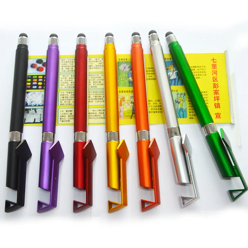 
Ручка-баннер с QR-кодом на заказ, рекламная ручка с держателем для мобильного телефона и стилусом 