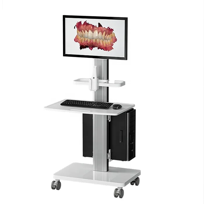 Mobile Hospital Bracket Trolley Furniture Dental Intraoral Scanner Camera Medical Trolley Cart White Medication Trolley