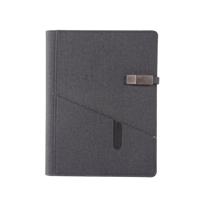 cool magnet ecofriendly pen holder 3 ring conference color change hardcover notebook printing with charging charger