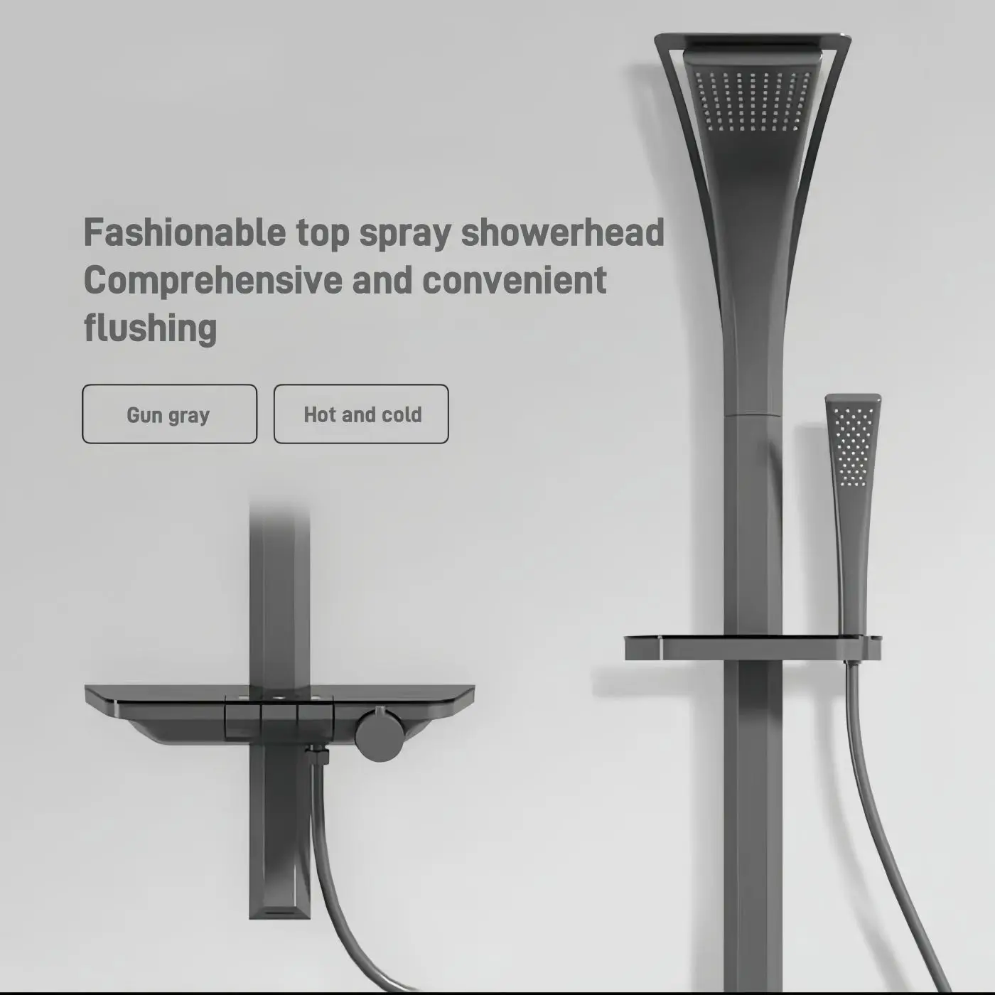 Bathroom thickening shower set home bathroom net red models copper material multi-purpose shower accessories bathroom faucet