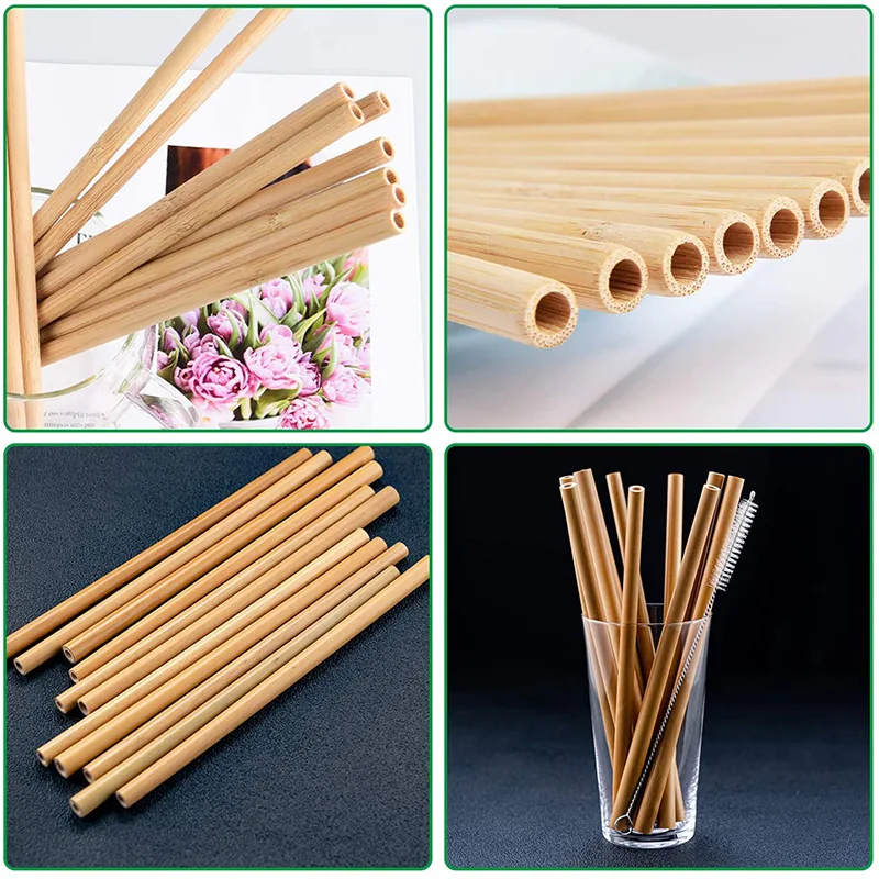 Wholesale Price Natural Biodegradable Reusable Bamboo Drinking Straws