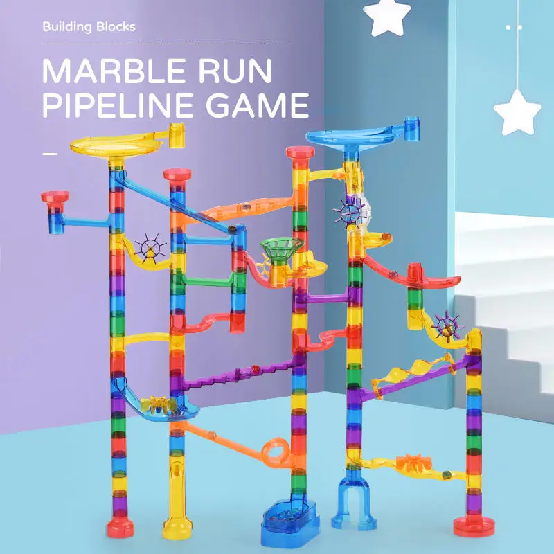 KSF Marble Maze Game Building Toy For Kid Marble Track Race Set STEM Learning Toy Children Gift
