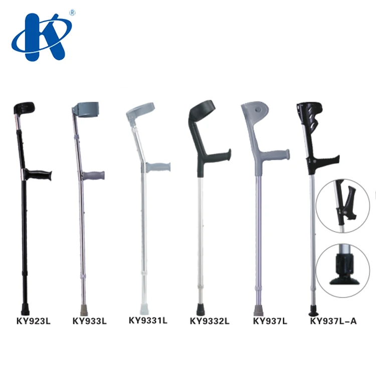 Kaiyang Ky9332L Aluminum Best Black Buy elbow Forearm Crutches Mental Walking Stick Crutch