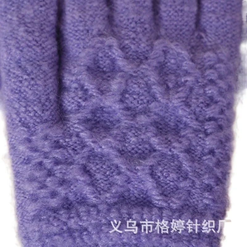 men and women Finger Touch Screen Gloves Winter Warmth Thickening Jacquard Knitted Gloves