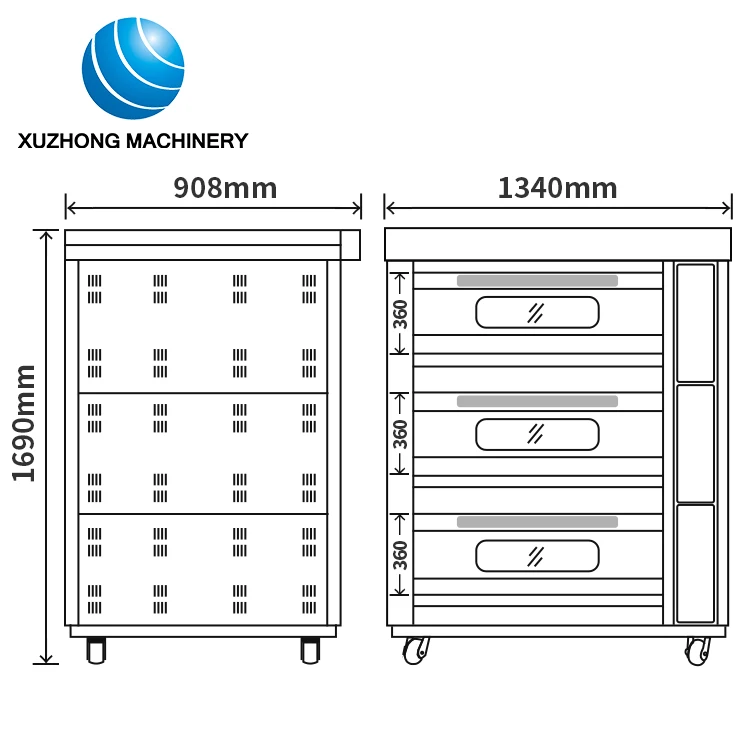 3 decks 6 trays Baking Equipment bakery oven philippines sale gas oven for bakery