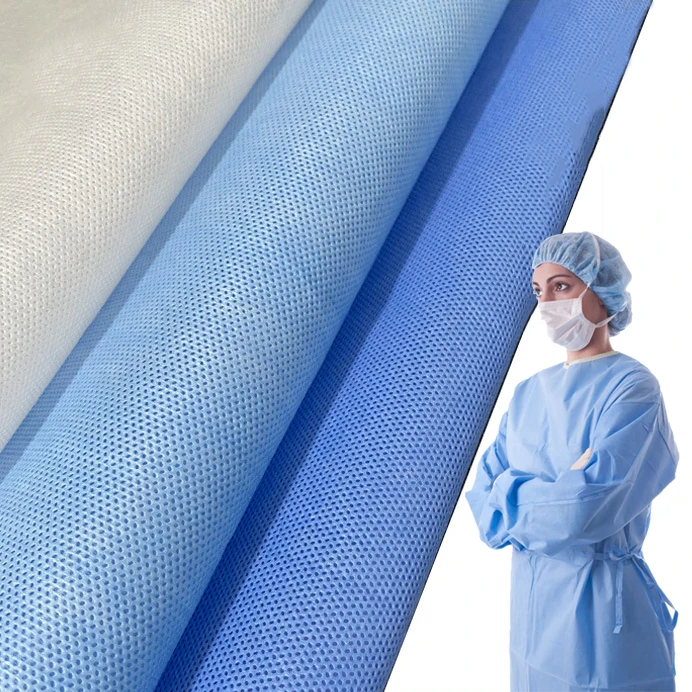 Water proof 100% polypropylene medical cloth surgical gowns sms smms smmms nonwoven fabric