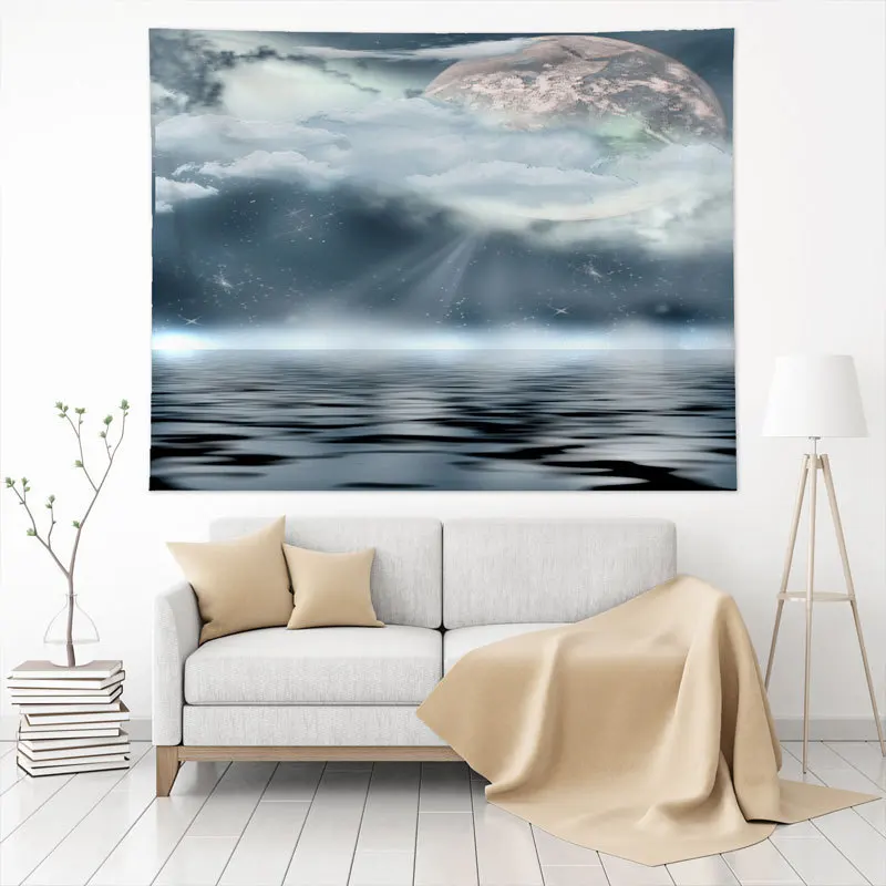 Custom Logo Printed Wall Hanging Tapestry For Home Decor Polyester French Blankets Printing Blanket Decoration Home Wall Carpet