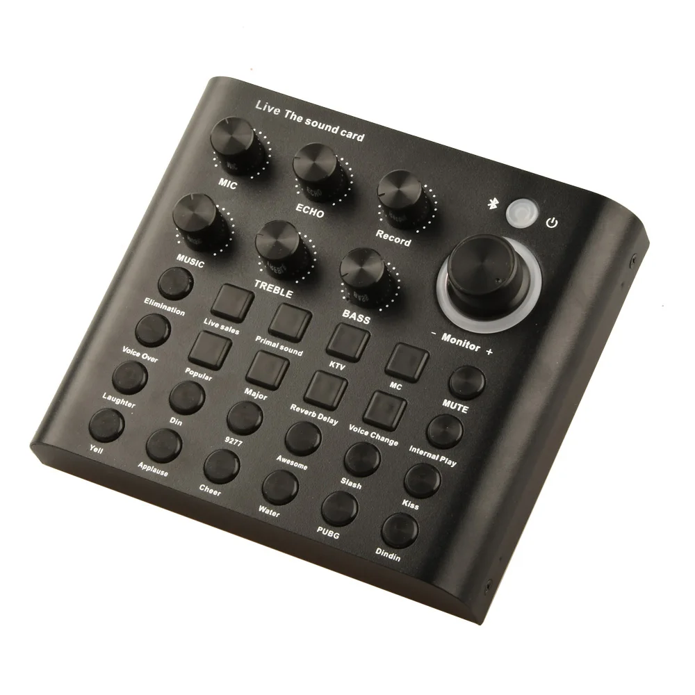 Hot Selling Studio Condenser Microphone Smart Noise Reduction V8P Sound Card For Game Live Audio Sound Cards & Mixers