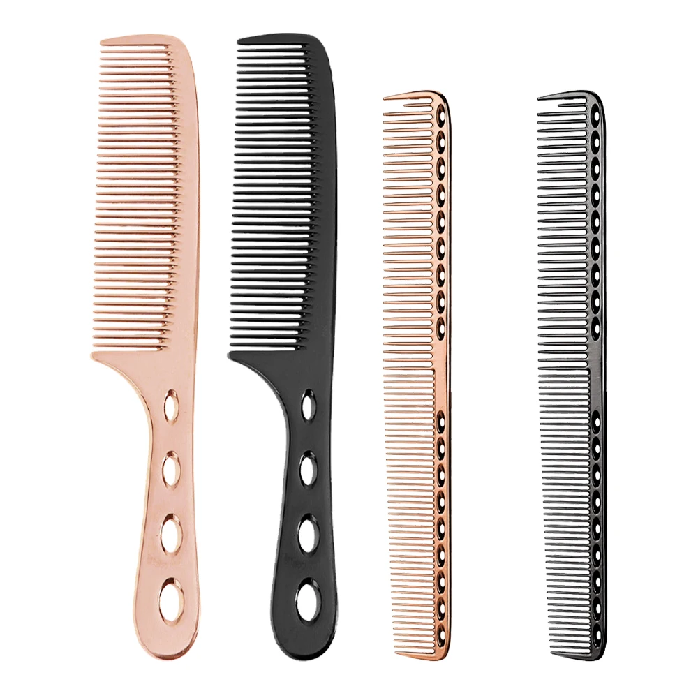 Professional Barber Comb Set Braider Combs Silver Comb For Salon or Barber Shop
