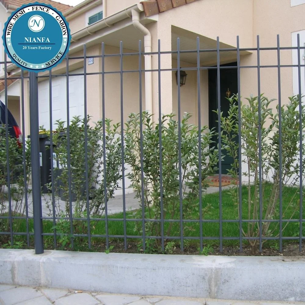 security metal fence wrought iron grill gate design/ powder coated galvanized iron fencing/ decoration garden house fence