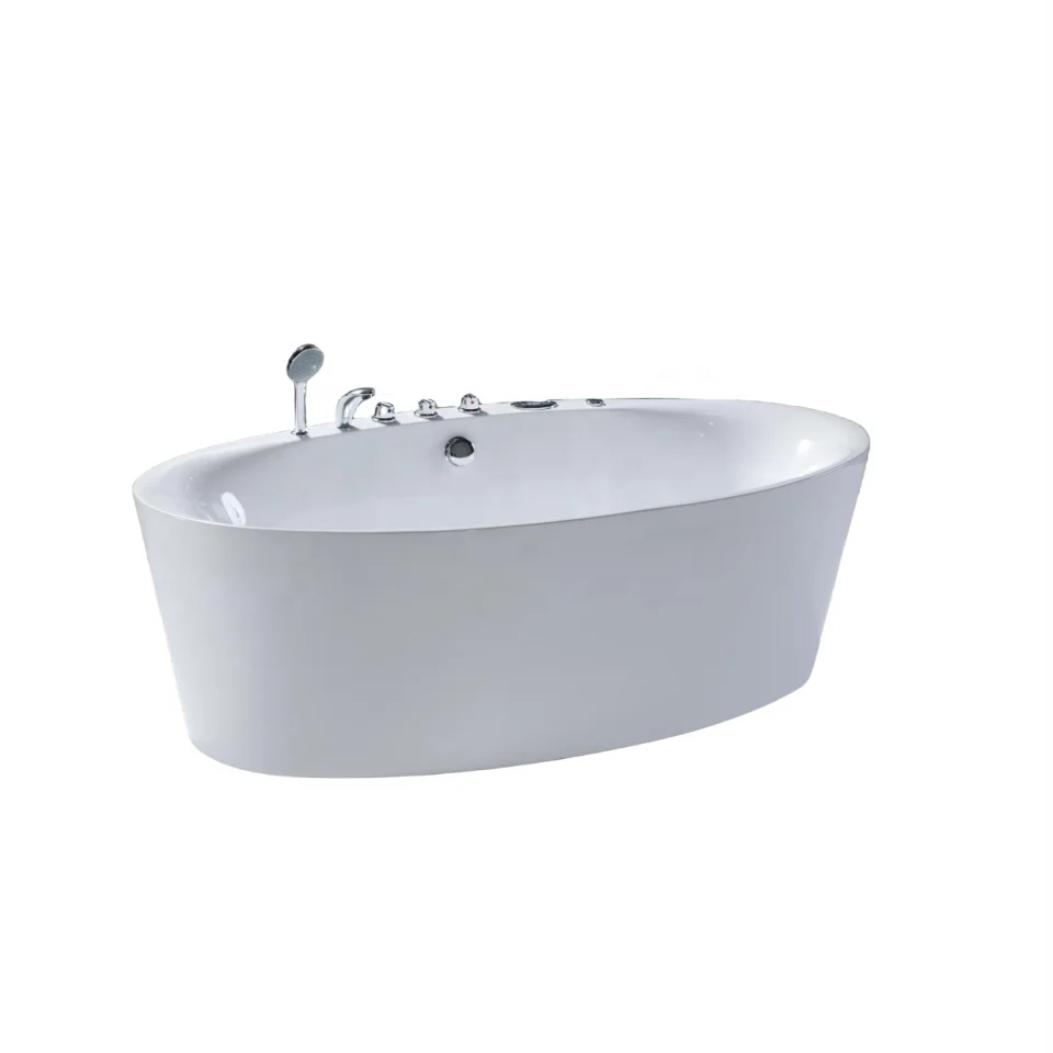 Oumeiga luxury style indoor mini small bathtub double slipper silver clawfoot tub