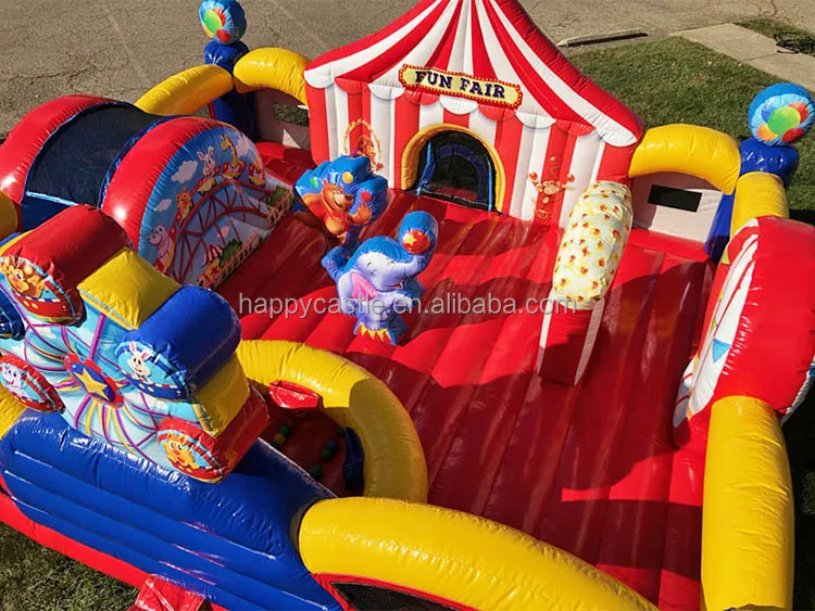Commercial grade carnival theme inflatable indoor outdoor playground inflatable fun city for kids