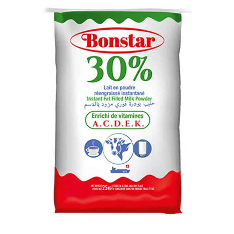 40FT 1040 BAGS BONSTAR FACTORY DIRECTLY SALE VEGETABLE VITAMINES INSTANT FAT FILLED MILK POWDER PRODUCED IN EUROPE