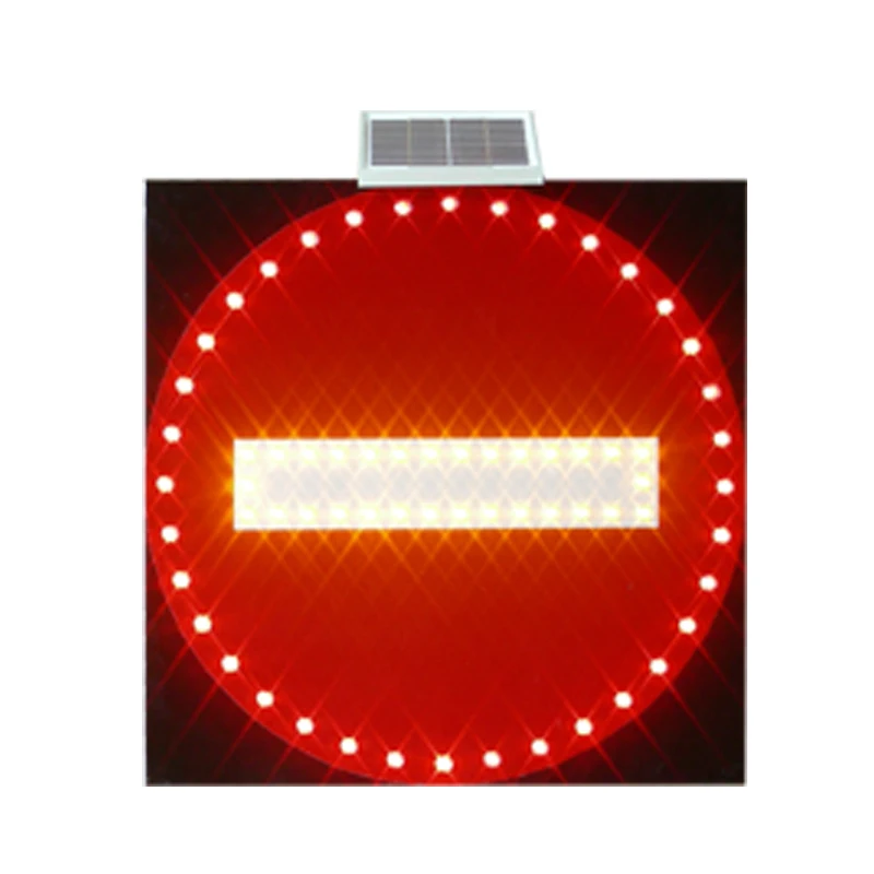 24 Hours Continuous Working Solar Power LED Flashing Traffic Signs