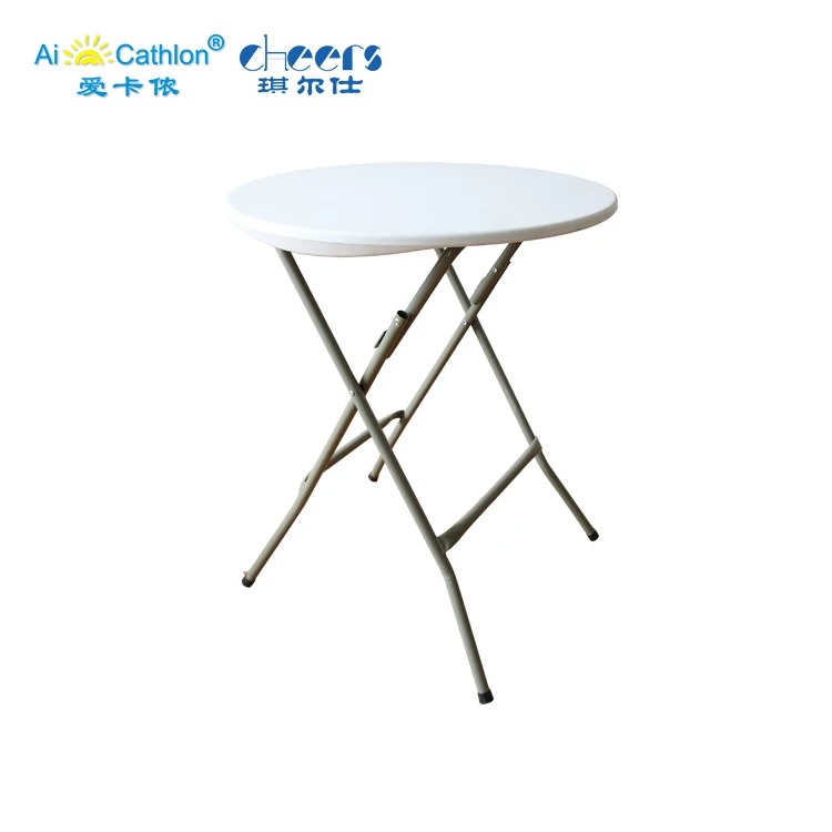 Outdoor Balcony Round Folding Coffee Table Small Plastic Round Dining Table