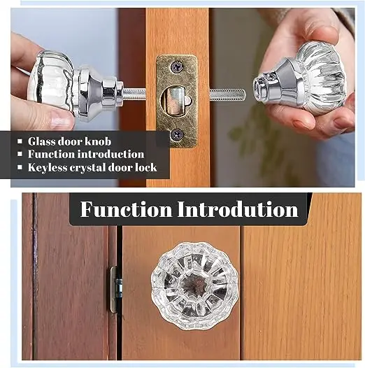 Gold finish Stainless Steel Lockset Glass Door Knob Handle Residential  Mortise Door Lockset for Entry