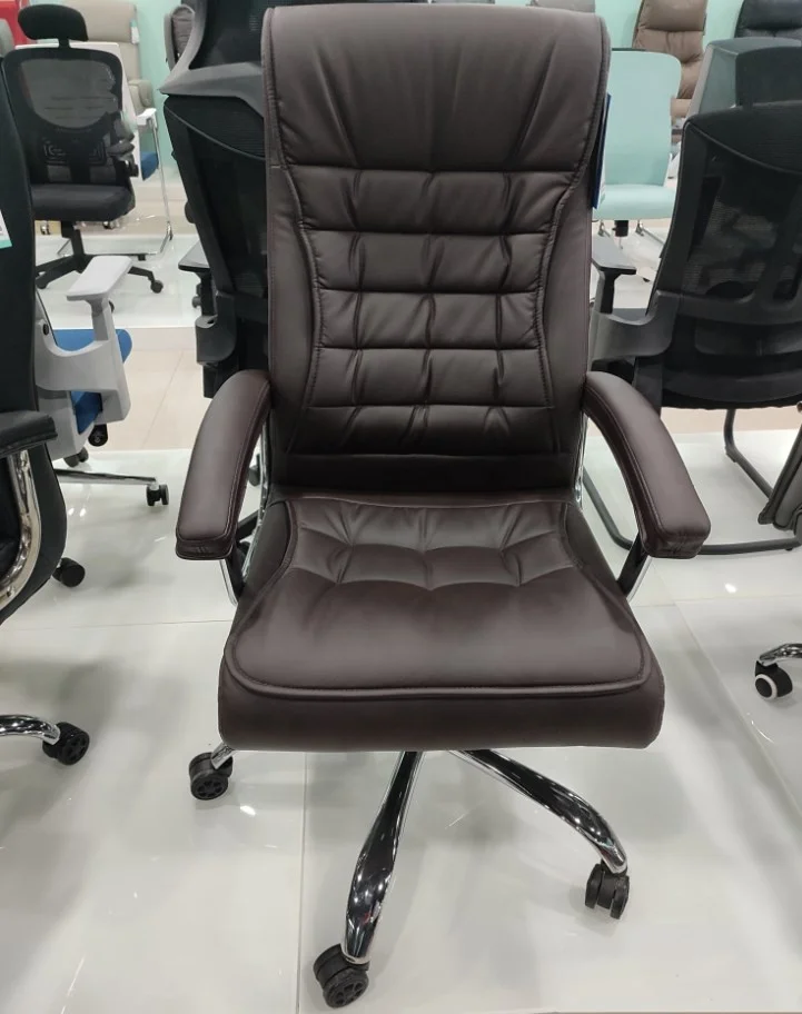 Manufacturer home office furniture luxury PU leather foldable  high boss office chair