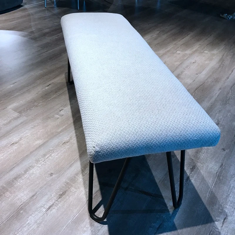 
2020 New Modern Pouf Interior Design Bench Upholstered Low Seat Linen Foot Rest Stool Ottoman 