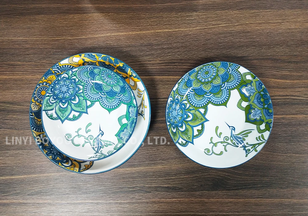 Very beautiful design, low price pad printing porcelain plate high quality ceramic tableware accept wholesale