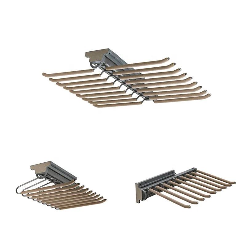 Zuogang Wardrobe Hardware Two Sides Hangers Top Mounted PDouble Row Metal Hanger Pants Rack