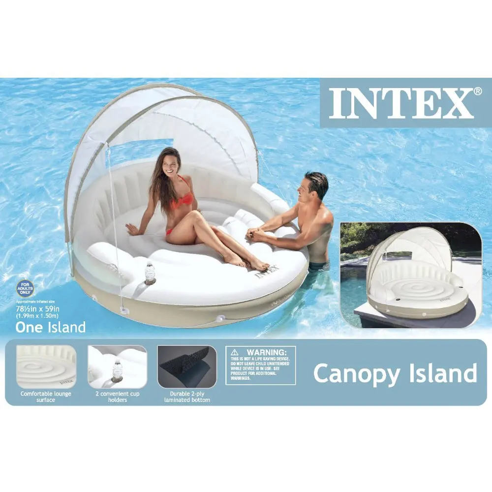 INTEX 58292 Inflatable Pool Float Bed  Large Couple Island