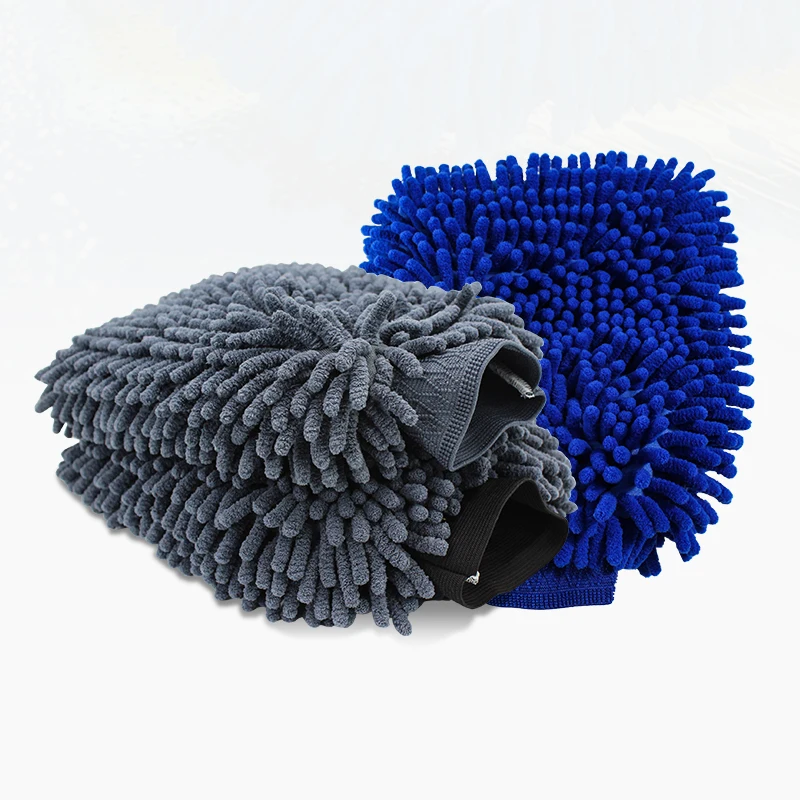 Factory Custom Microfiber Chenille Car Wash Mitt Microfiber Car Wash Mitt For Car Cleaning Auto Care Double-faced Mitt