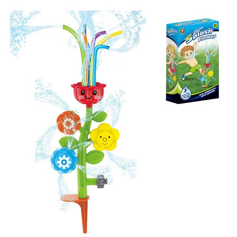 SongYi Summer Outdoor Water Spray Flower Toys Games Sprinkler Kids Toddlers Garden Children Toys Splashing Backyard Games