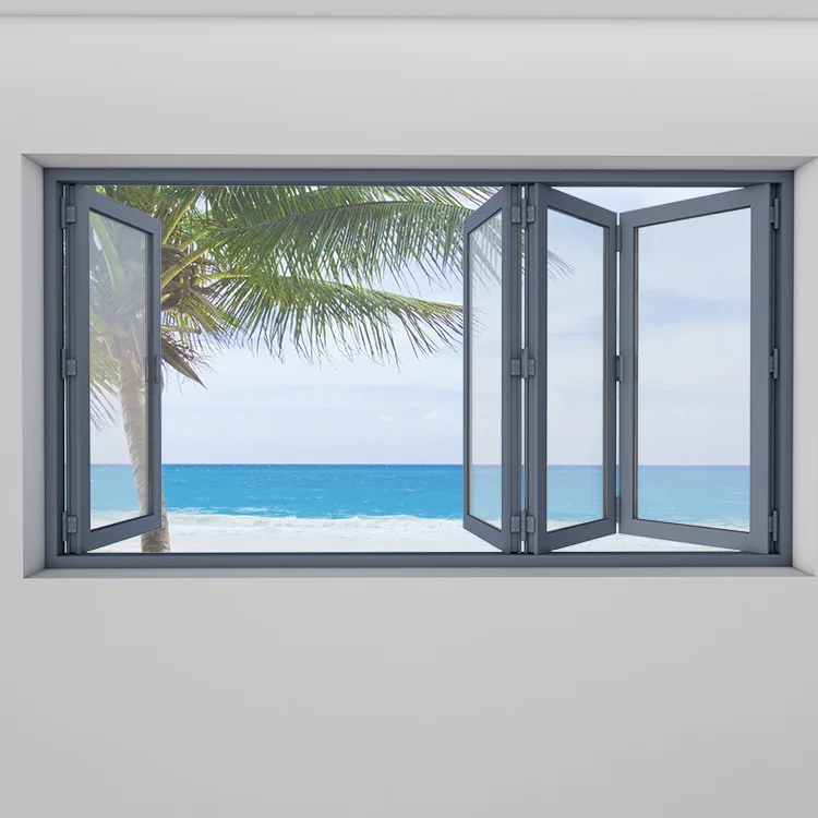 Factory broken bridge door Windows aluminum alloy sound insulation sliding window floor closure balcony translation glass window