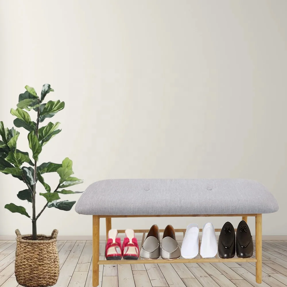 Factory supply factory manufacturer wood bamboo coat rack shoe bench cabinet design shoe rack