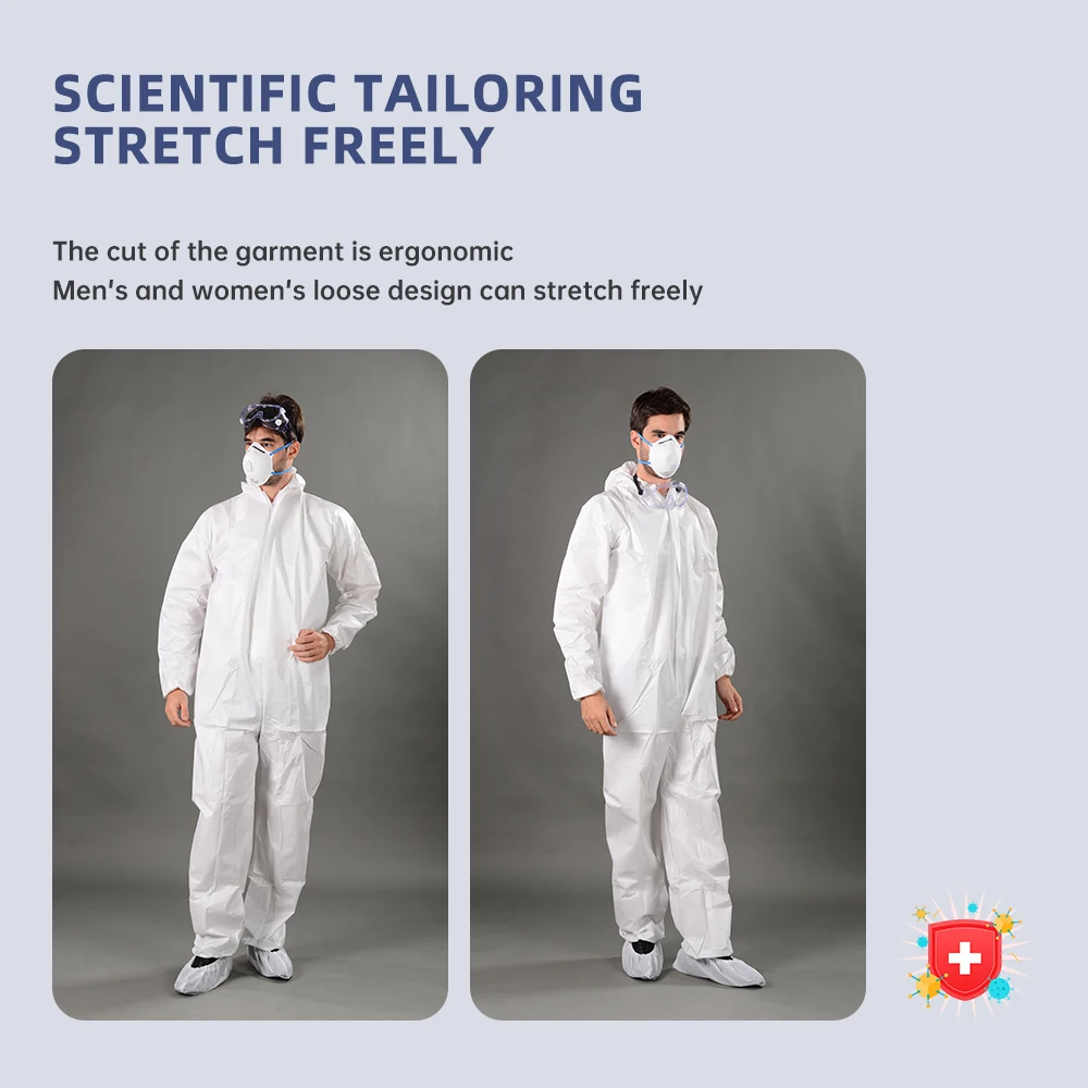 Disposable Safety Work Coverall Suits Uniform Genre Safety Clothing