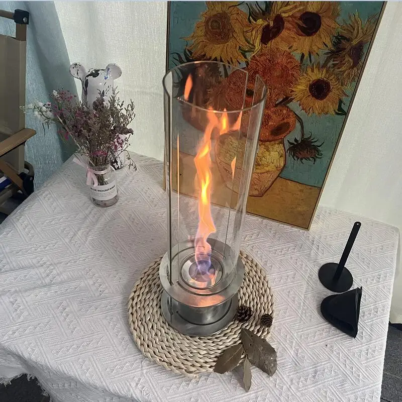 Ur-health Round Tabletop Bio Ethanol Matel Fireplace Thor Design Tornado Tabletop Fireplace