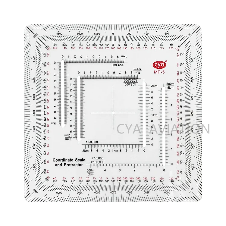 12cm * 12cm Military Style Coordinate Scale Protractor made by 1mm flexible plastic material Map reading square protractor MP-5